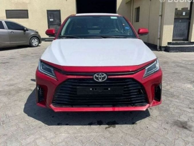 New Toyota Yaris XP150 Facelift, 1.5 l, 2025 in Dubai by Mohamed Hakim Motors, Red color. GCC Specs | AUTO.AE