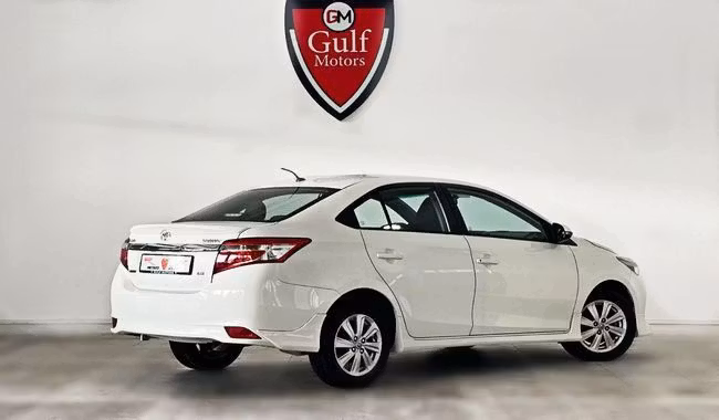 Used Toyota Yaris XP150, 1.5 l, 2014 in Dubai by Gulf Motors, White color. GCC Specs | AUTO.AE