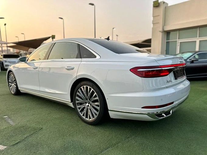 Used Audi A8 55 TFSI IV (D5), 3.0 l, 2021 in Sharjah by Ahmad alkhodari Motors, White color. GCC Specs | AUTO.AE