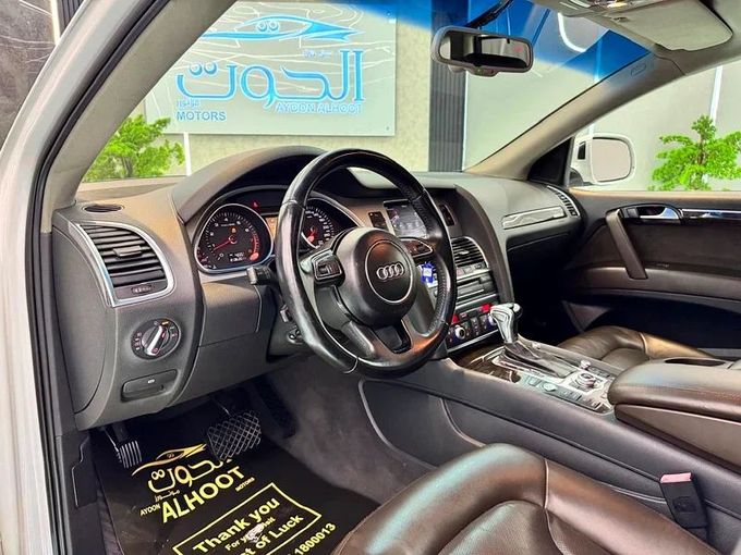 Used Audi Q7 I (4L) Facelift, 4.2 l, 2014 in Sharjah by Ayoon Alhoot Motors, White color. GCC Specs | AUTO.AE