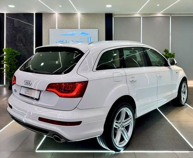 Used Audi Q7 I (4L) Facelift, 3.0 l, 2014 in Sharjah by Ayoon Alhoot Motors, White color. GCC Specs | AUTO.AE