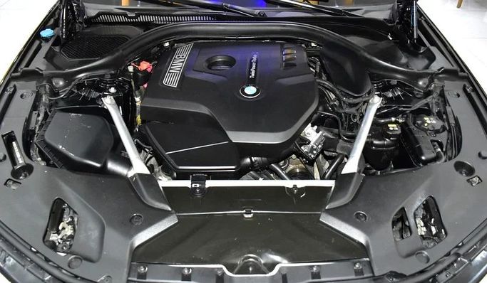 Подержанный BMW 5 Series 520i VII (G30/G31), 2.0 л, 2019 в Шардже от Honey Gidosha Used Cars Tr. Черный цвет.  | AUTO.AE