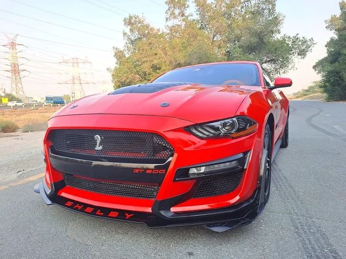 New Ford Mustang VI Facelift, 2.3 l, 2018 in Sharjah by Imad Younis Almani used Cars, Red color. American Specs | AUTO.AE