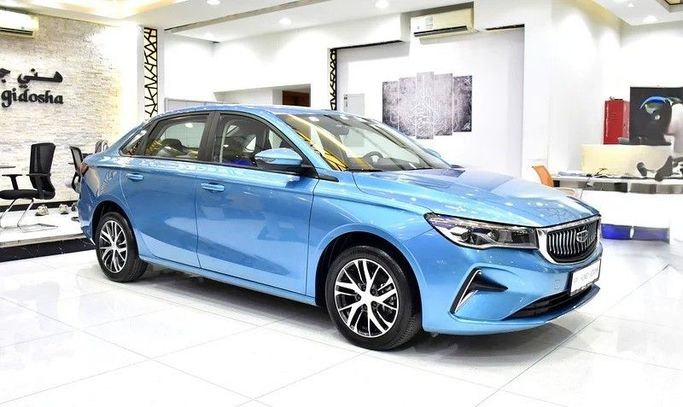 Used Geely Emgrand II, 1.5 l, 2024 in Sharjah by Honey Gidosha Used Cars Tr., Blue color. GCC Specs | AUTO.AE