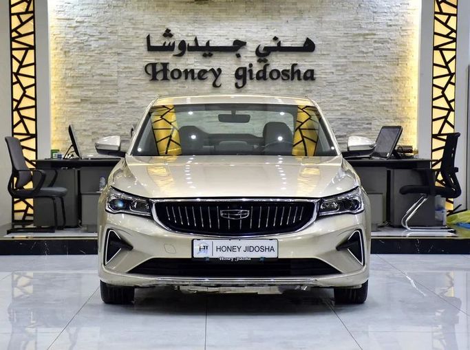 Used Geely Emgrand II, 1.5 l, 2024 in Sharjah by Honey Gidosha Used Cars Tr., Golden color. GCC Specs | AUTO.AE