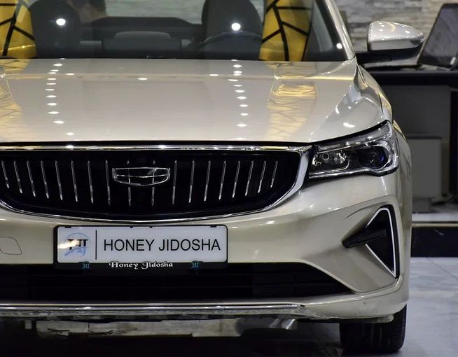 Used Geely Emgrand II, 1.5 l, 2024 in Sharjah by Honey Gidosha Used Cars Tr., Golden color. GCC Specs | AUTO.AE