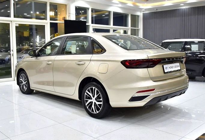 Used Geely Emgrand II, 1.5 l, 2024 in Sharjah by Honey Gidosha Used Cars Tr., Golden color. GCC Specs | AUTO.AE