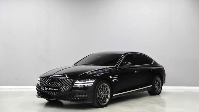 Подержанный Genesis G80 II Рестайлинг, 3.5 л, 2023 в Шардже от Al Qassem Cars Trading Черный цвет. Корейская | AUTO.AE