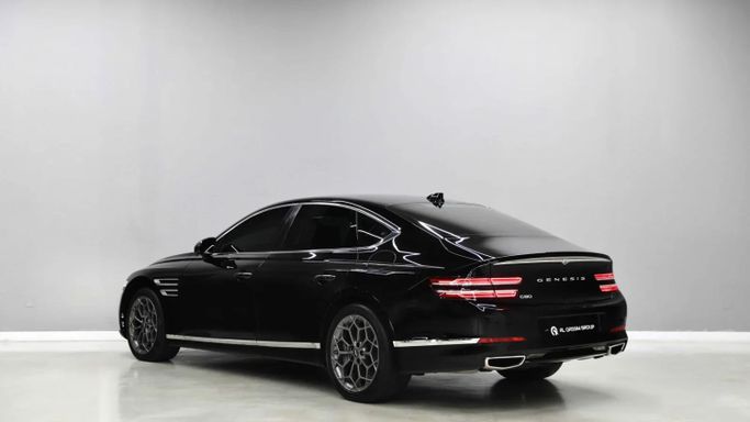 Подержанный Genesis G80 II Рестайлинг, 3.5 л, 2023 в Шардже от Al Qassem Cars Trading Черный цвет. Корейская | AUTO.AE