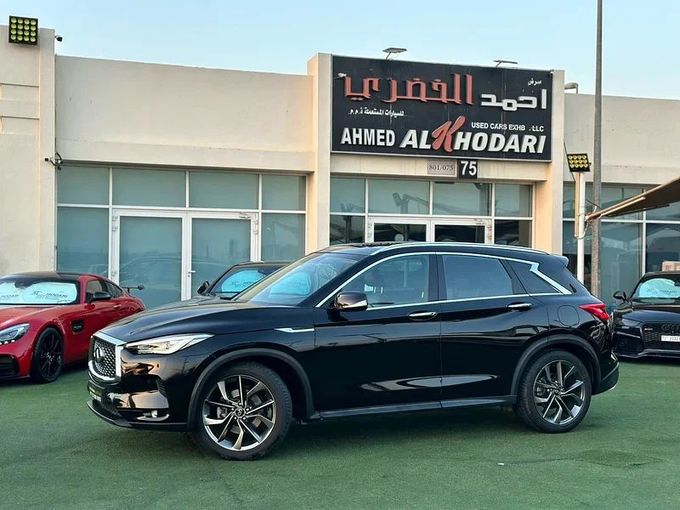 Подержанный Infiniti QX50 II, 2.0 л, 2021 в Шардже от Ahmad alkhodari Motors Черный цвет. GCC | AUTO.AE