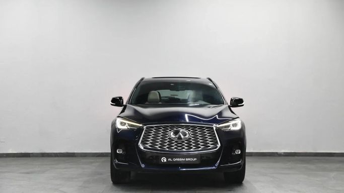 Used Infiniti QX55, 2.0 l, 2023 in Sharjah by Al Qassem Cars Trading, Navy Blue color. GCC Specs | AUTO.AE