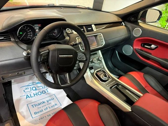 Used Land Rover Range Rover Evoque I, 2.0 l, 2014 in Sharjah by Ayoon Alhoot Motors, Red color. GCC Specs | AUTO.AE