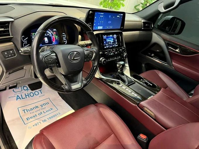 Used Lexus LX 600 IV, 3.4 l, 2022 in Sharjah by Ayoon Alhoot Motors, White color. GCC Specs | AUTO.AE