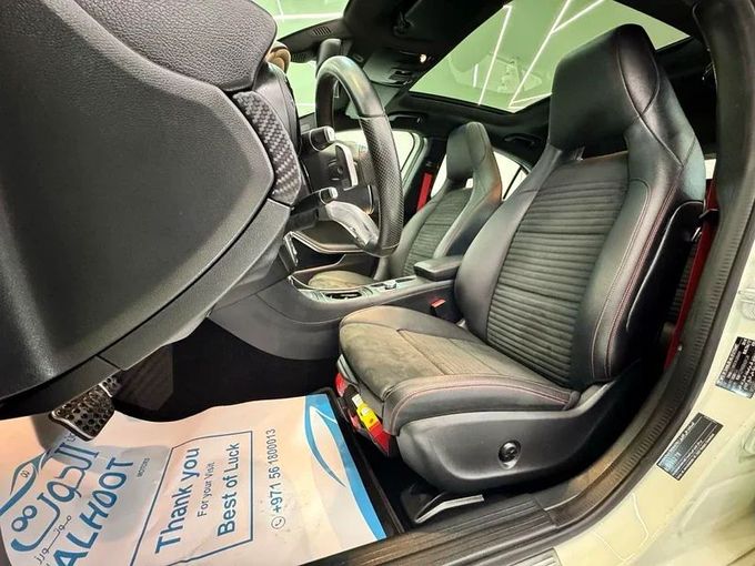 Used Mercedes-Benz A-Class AMG 45 AMG II (W177), 2.0 l, 2019 in Sharjah by Ayoon Alhoot Motors, White color. GCC Specs | AUTO.AE