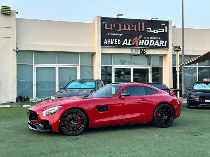 Used Mercedes-Benz AMG GT S I, 4.0 l, 2016 in Sharjah by Ahmad alkhodari Motors, Red color. GCC Specs | AUTO.AE