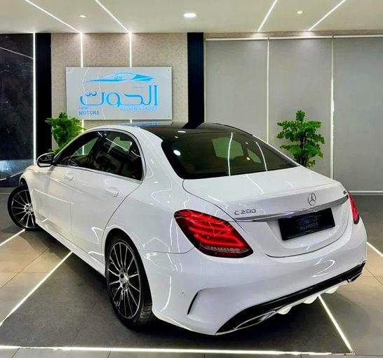 Used Mercedes-Benz C-Class 200 IV (W205), 2.0 l, 2016 in Sharjah by Ayoon Alhoot Motors, White color. GCC Specs | AUTO.AE