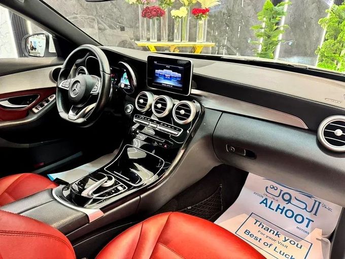 Used Mercedes-Benz C-Class 200 IV (W205), 2.0 l, 2016 in Sharjah by Ayoon Alhoot Motors, White color. GCC Specs | AUTO.AE