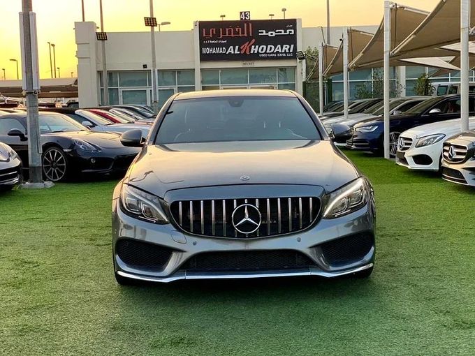 Used Mercedes-Benz C-Class 300 IV (W205), 2.0 l, 2017 in Sharjah by Ahmad alkhodari Motors, Grey color. American Specs | AUTO.AE