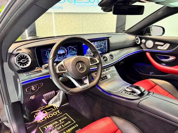 Used Mercedes-Benz E-Class 350 V (W213, S213, C238), 3.5 l, 2018 in Sharjah by Ayoon Alhoot Motors, Black color. GCC Specs | AUTO.AE