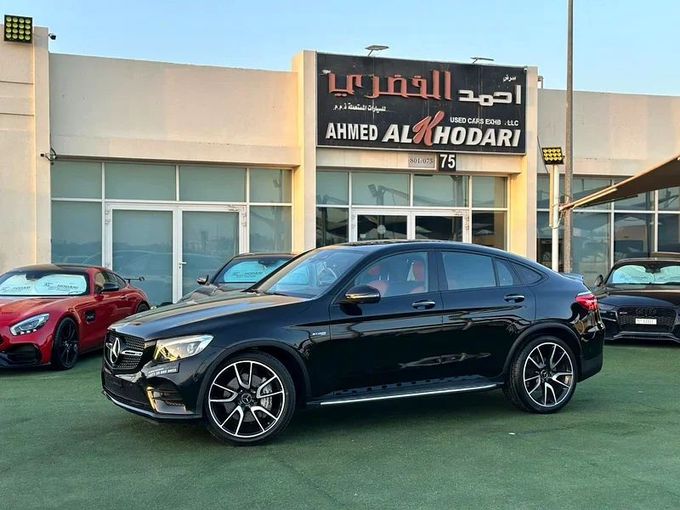 Used Mercedes-Benz GLC Coupe AMG 43 AMG I (C253), 3.0 l, 2018 in Sharjah by Ahmad alkhodari Motors, Black color. GCC Specs | AUTO.AE