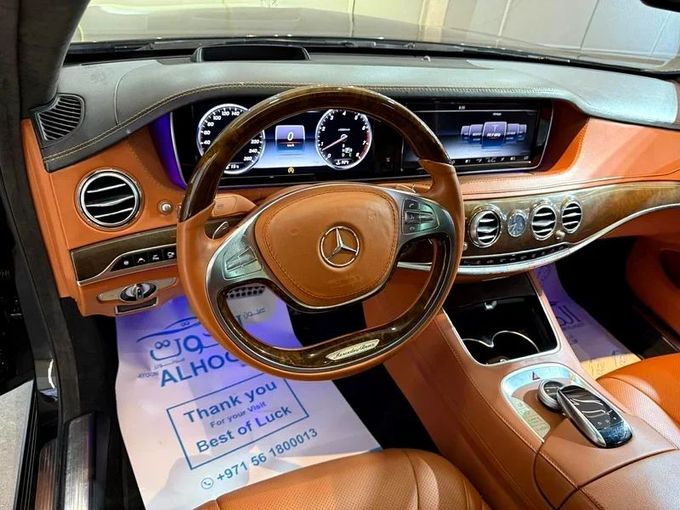 Used Mercedes-Benz S-Class 400 Long VI (W222, C217), 3.0 l, 2016 in Sharjah by Ayoon Alhoot Motors, Black color. GCC Specs | AUTO.AE