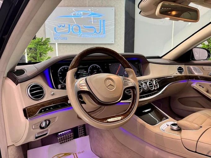 Used Mercedes-Benz S-Class 500 VI (W222, C217), 4.7 l, 2015 in Sharjah by Ayoon Alhoot Motors, Blue color. GCC Specs | AUTO.AE
