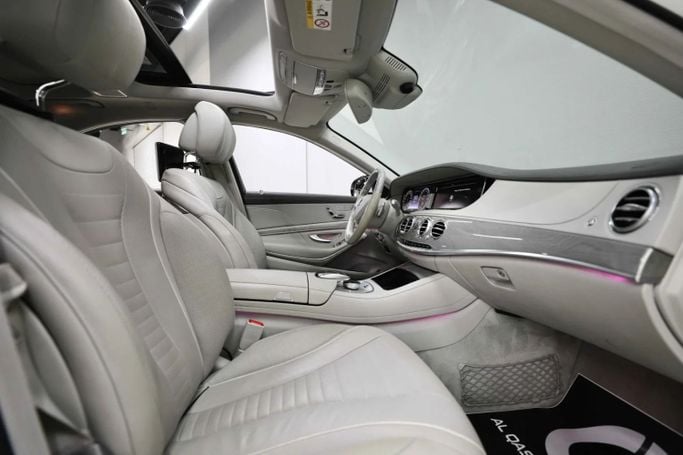 Used Mercedes-Benz S-Class 400 Long VI (W222, C217), 3.0 l, 2015 in Sharjah by Al Qassem Cars Trading, White color. Japanese Specs | AUTO.AE