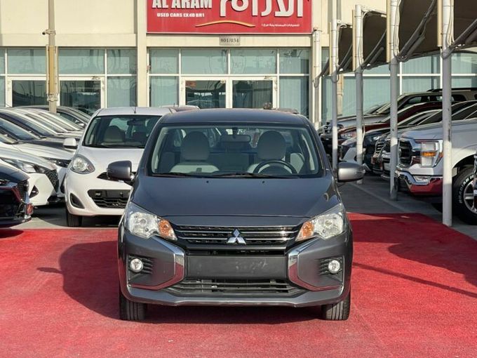New Mitsubishi Attrage I Facelift, 1.2 l, 2022 in Sharjah by Al Aram Cars, Grey color. GCC Specs | AUTO.AE
