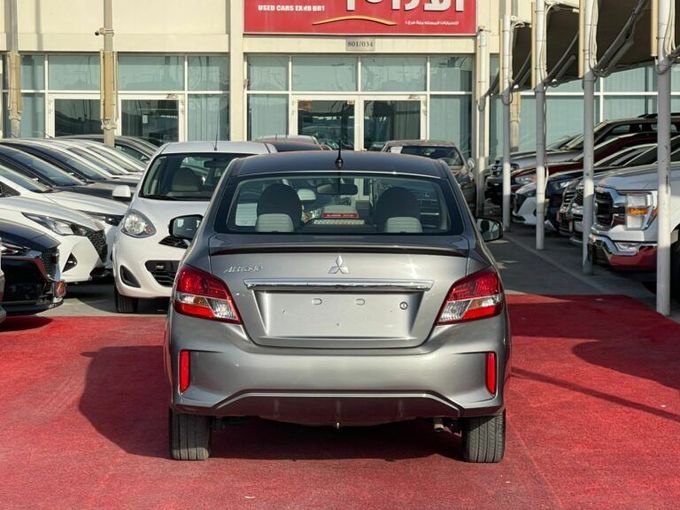 New Mitsubishi Attrage I Facelift, 1.2 l, 2022 in Sharjah by Al Aram Cars, Grey color. GCC Specs | AUTO.AE