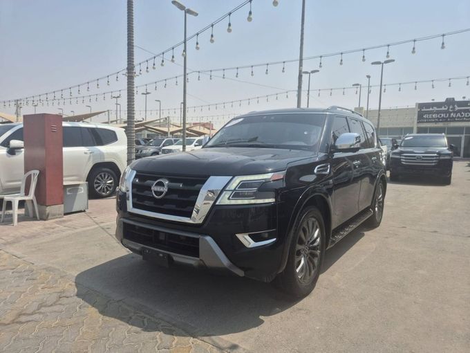 Used Nissan Armada II Facelift, 5.6 l, 2021 in Sharjah by Rebou Najd Used Cars, Black color. American Specs | AUTO.AE
