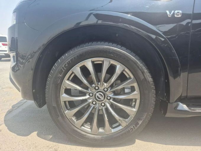 Used Nissan Armada II Facelift, 5.6 l, 2021 in Sharjah by Rebou Najd Used Cars, Black color. American Specs | AUTO.AE