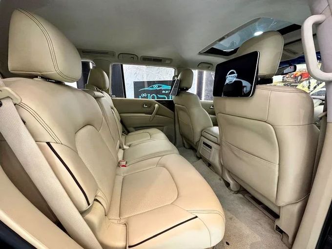 Used Nissan Patrol VI (Y62) Facelift, 5.6 l, 2015 in Sharjah by Ayoon Alhoot Motors, Black color. GCC Specs | AUTO.AE