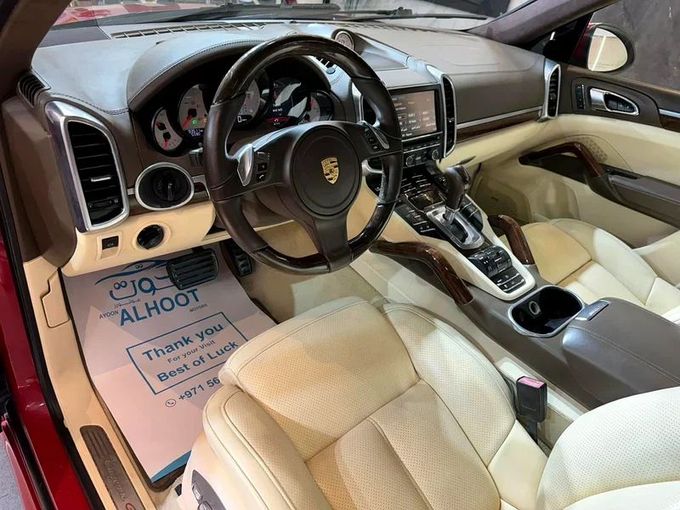 Used Porsche Cayenne GTS II Facelift (958), 3.6 l, 2014 in Sharjah by Ayoon Alhoot Motors, Red color. GCC Specs | AUTO.AE