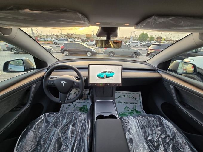 Used Tesla Model Y Long Range I, 2024 in Sharjah by Rebou Najd Used Cars, Grey color. GCC Specs | AUTO.AE