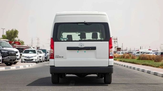 New Toyota HiAce H300, 3.5 l, 2024 in Sharjah by Nour Alnukhba Motors, White color. GCC Specs | AUTO.AE