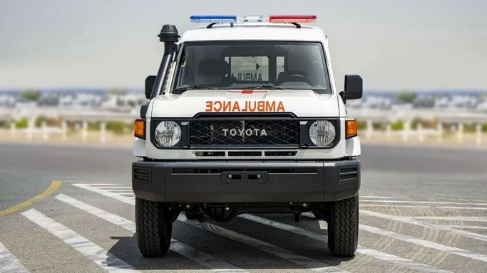 New Toyota Land Cruiser 70 Series Facelift 2, 4.2 l, 2024 in Sharjah by Nour Alnukhba Motors, White color. Other | AUTO.AE