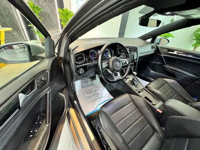 Used Volkswagen Golf R VII Facelift, 2.0 l, 2018 in Sharjah by Ayoon Alhoot Motors, Grey color. GCC Specs | AUTO.AE