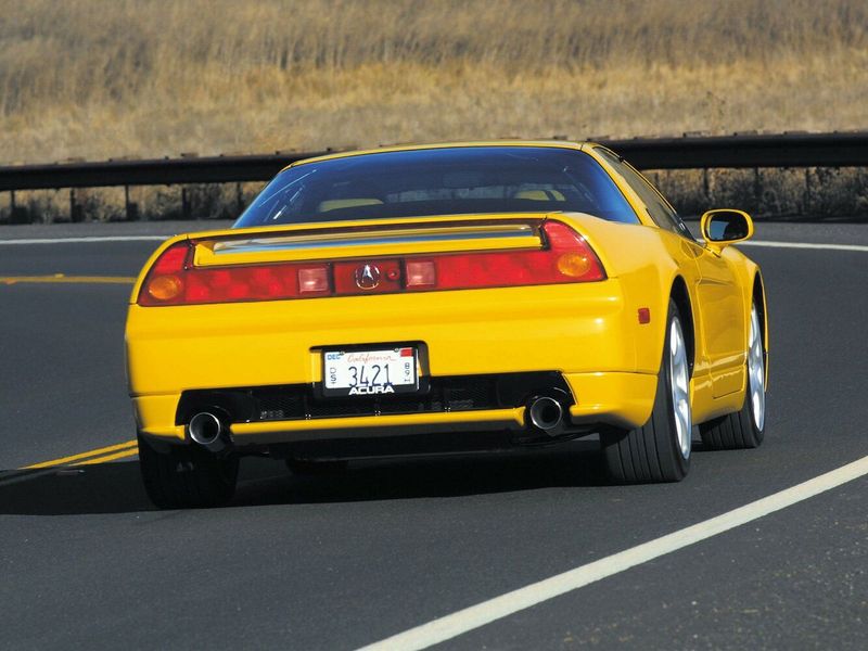 Acura NSX I Рестайлинг, Купе — вид сзади справа