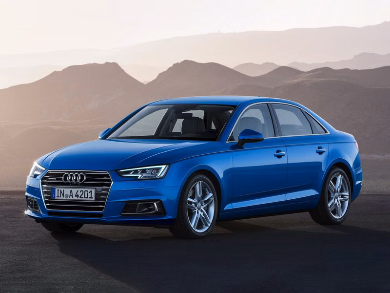 Audi A4 V (B9)، سيدان — منظر أمامي أيمن