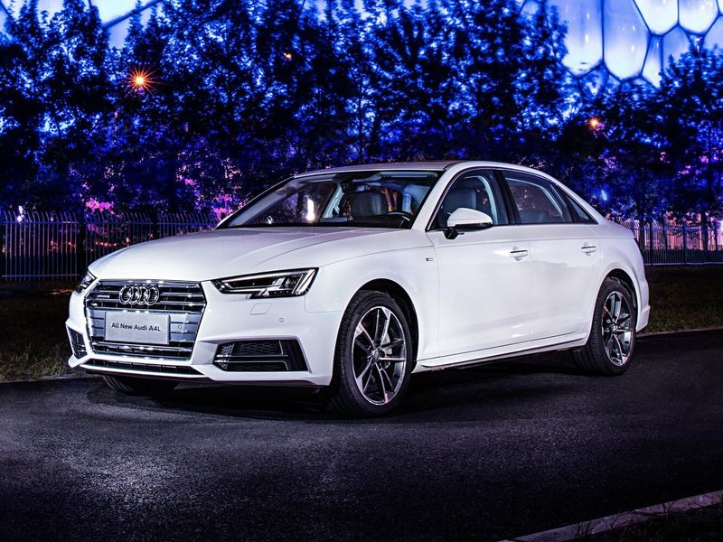 Audi A4 V (B9)، سيدان Long — منظر أمامي بزاوية ثلاثة أرباع