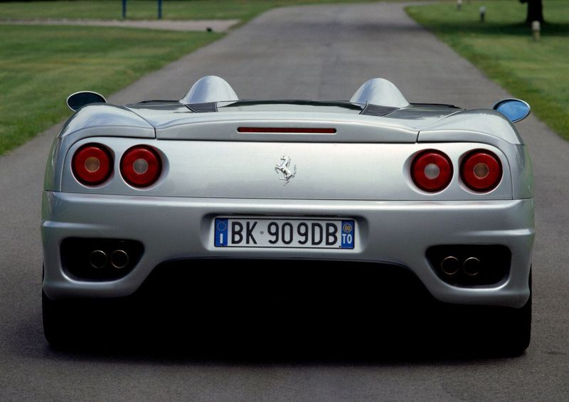 Ferrari 360, Спидстер Barchetta — вид сзади