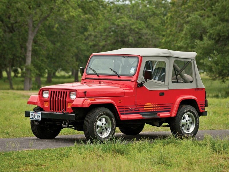 Jeep Wrangler I (YJ)، دفع رباعي خارجي — منظر أمامي أيسر