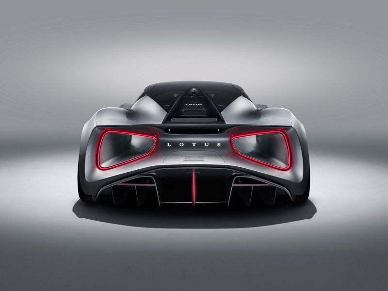 Lotus Evija, Купе — вид сзади