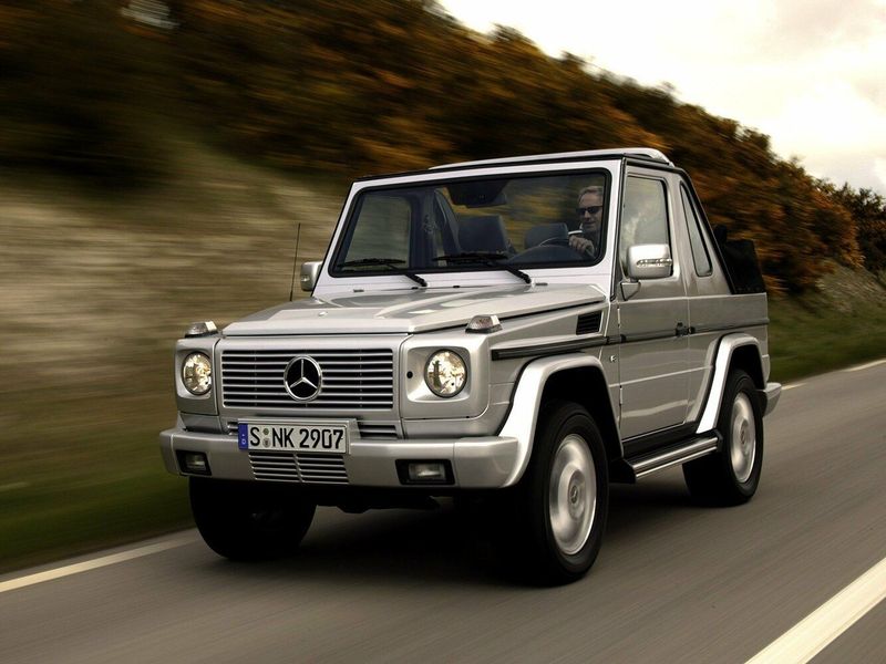 Mercedes-Benz G-Class II (W463)، دفع رباعي خارجي — منظر أمامي أيسر