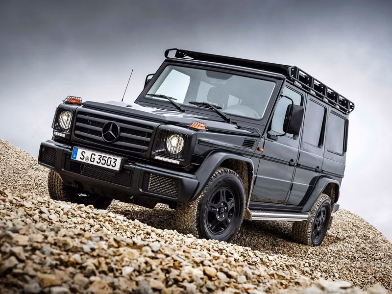 Mercedes-Benz G-Class II (W463 W463) فيس ليفت 4، دفع رباعي 5 أبواب Professional — منظر أمامي أيسر