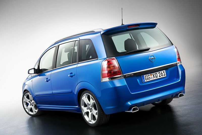 Opel Zafira OPC B, Compact Van — rear-right view