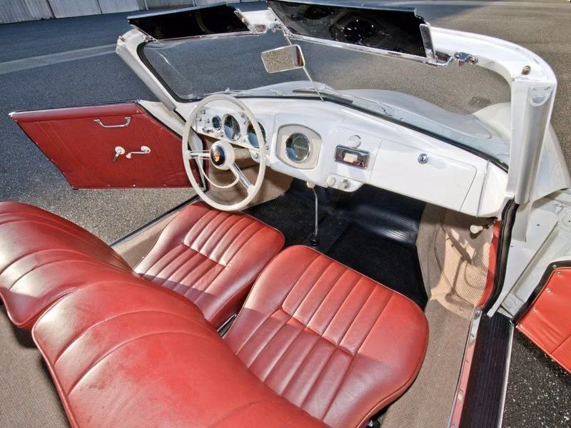 Porsche 356 I، قابلة للتحويل — منظر عام للمقصورة