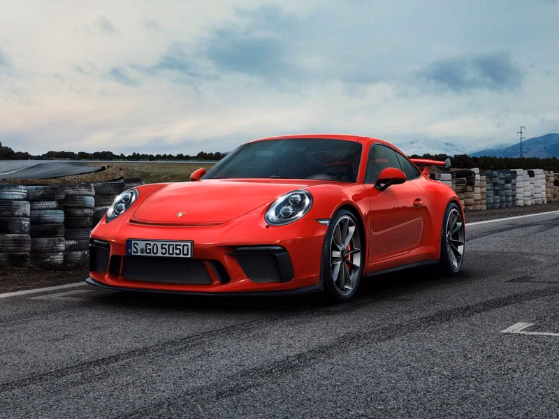Porsche 911 GT3 عملية فيس ليفت 991، كوبيه — منظر أمامي أيمن