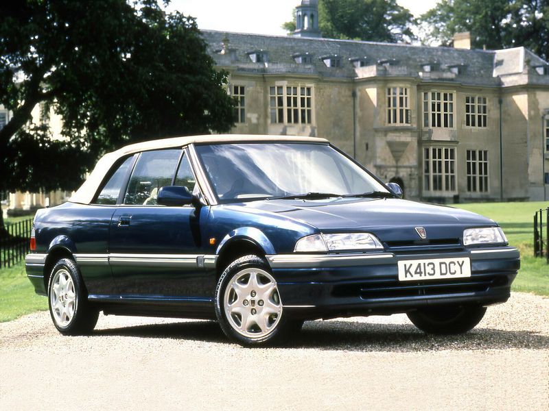 Rover 200 عملية فيس ليفت II (R8)، قابلة للتحويل — منظر أمامي بزاوية ثلاثة أرباع