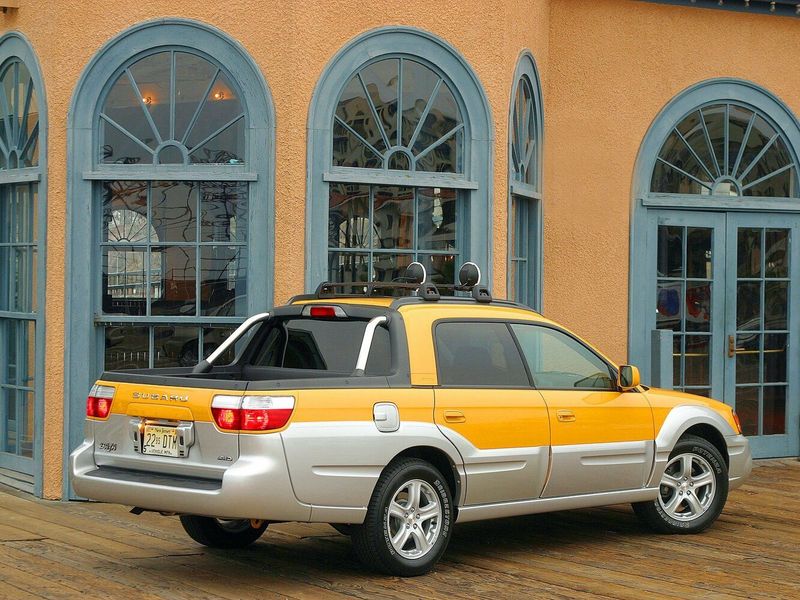 Subaru Baja، بيك أب بكابينة مزدوجة — منظر خلفي أيمن